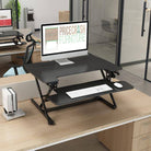 Alphason Height Adjustable Desktop Riser in Black - Create a Standing Desk - Price Crash Furniture