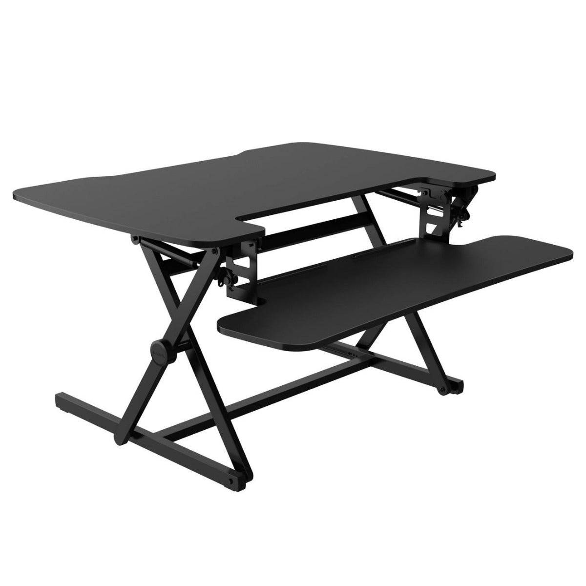 Alphason Height Adjustable Desktop Riser in Black - Create a Standing Desk - Price Crash Furniture