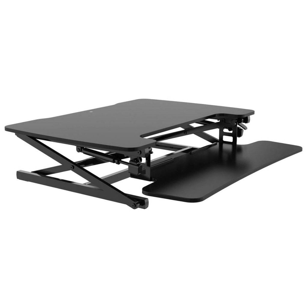 Alphason Height Adjustable Desktop Riser in Black - Create a Standing Desk - Price Crash Furniture