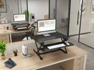 Alphason Height Adjustable Desktop Riser in Black - Create a Standing Desk - Price Crash Furniture