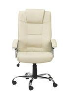 Alphason Houston Cream High Back Leather Faced Executive Chair - Price Crash Furniture