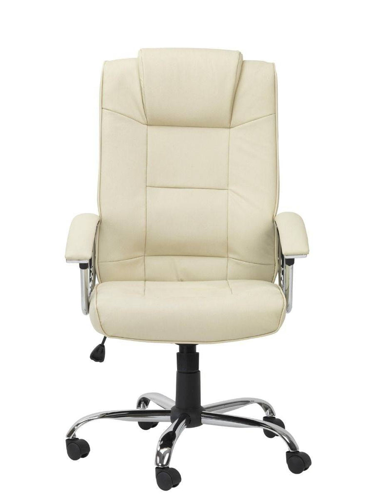 Alphason Houston Black High Back Leather Faced Executive Chair - Price Crash Furniture