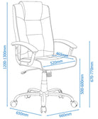 Alphason Houston Cream High Back Leather Faced Executive Chair - Price Crash Furniture