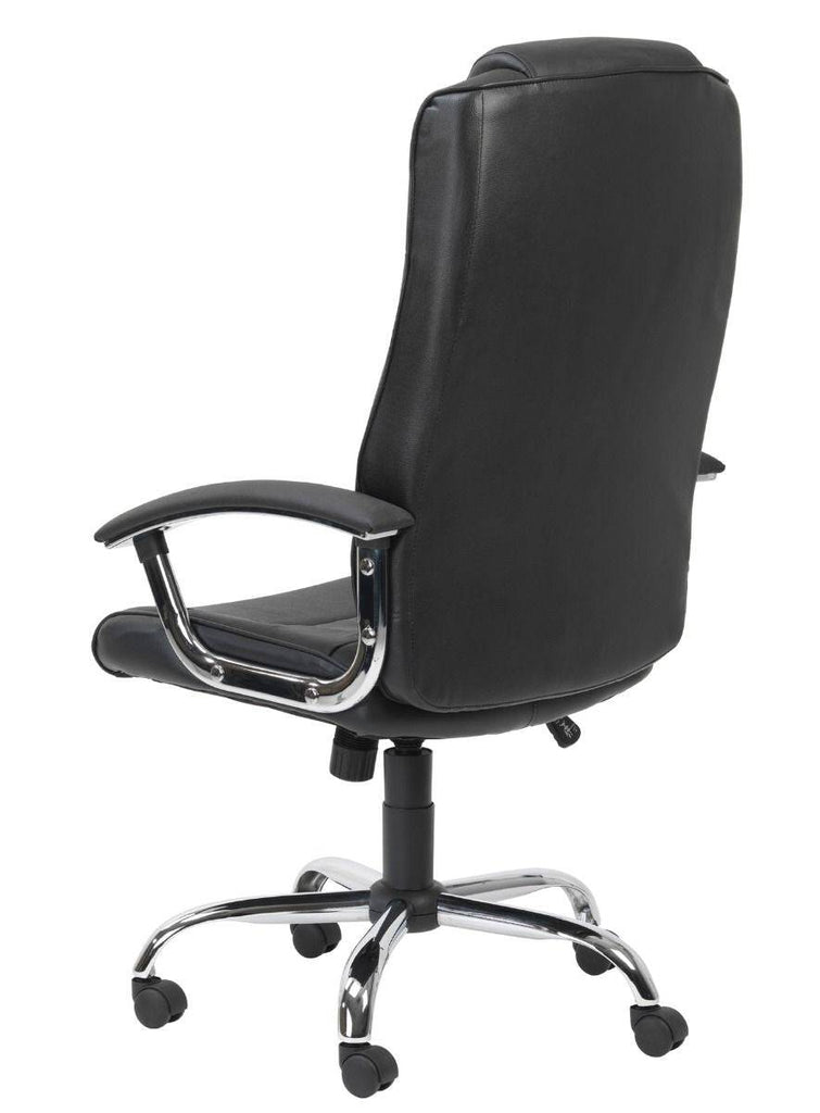 Alphason Houston Cream High Back Leather Faced Executive Chair - Price Crash Furniture
