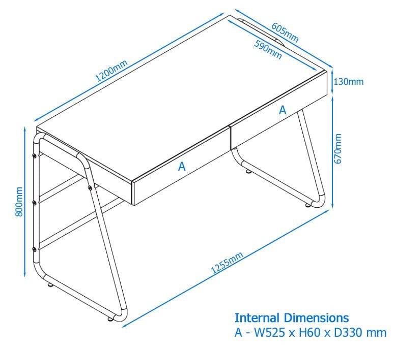 Alphason Juo Designer Desk - Price Crash Furniture