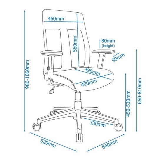 Alphason Laguna Mesh Back Home Office Chair in Grey - Price Crash Furniture