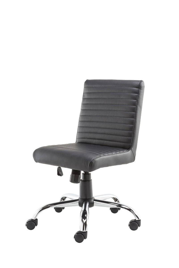 Alphason Lane Black Faux Leather Operator Chair - Price Crash Furniture