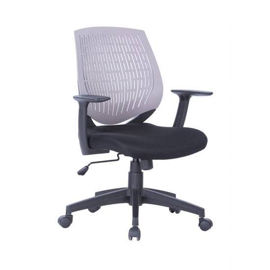 Alphason Malibu Office Hard Back Operator Chair with Arms in Grey - Price Crash Furniture