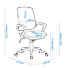 Alphason Marvin Mesh Back Office Chair in Black - Price Crash Furniture