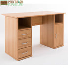 Alphason Maryland Computer Desk Workstation in Beech - Price Crash Furniture