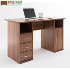 Alphason Maryland Computer Desk Workstation in Walnut - Price Crash Furniture