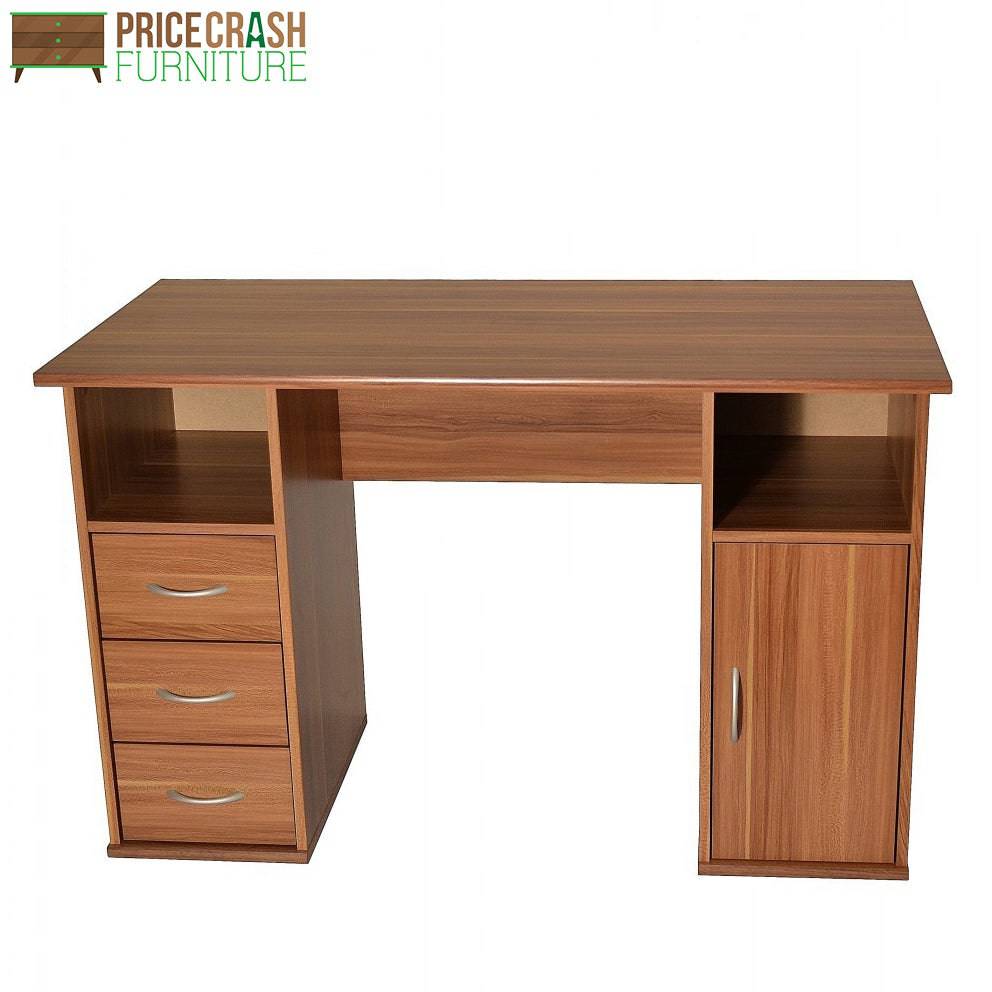 Alphason Maryland Computer Desk Workstation in Walnut - Price Crash Furniture