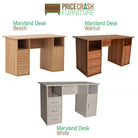 Alphason Maryland Computer Desk Workstation in White - Price Crash Furniture