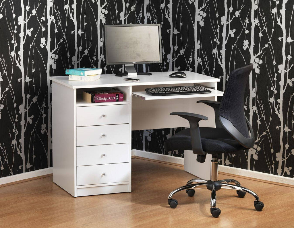 Alphason Marymount White Student Desk - Price Crash Furniture