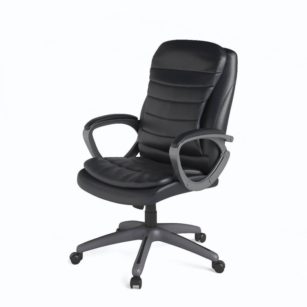 Alphason Mayfield Leather Executive Office Chair in Black - Price Crash Furniture