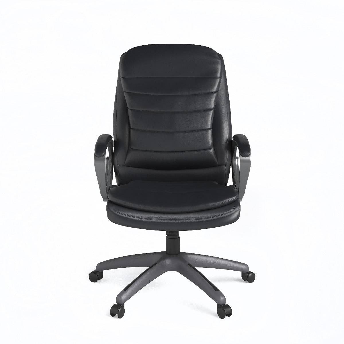 Alphason Mayfield Leather Executive Office Chair in Black - Price Crash Furniture