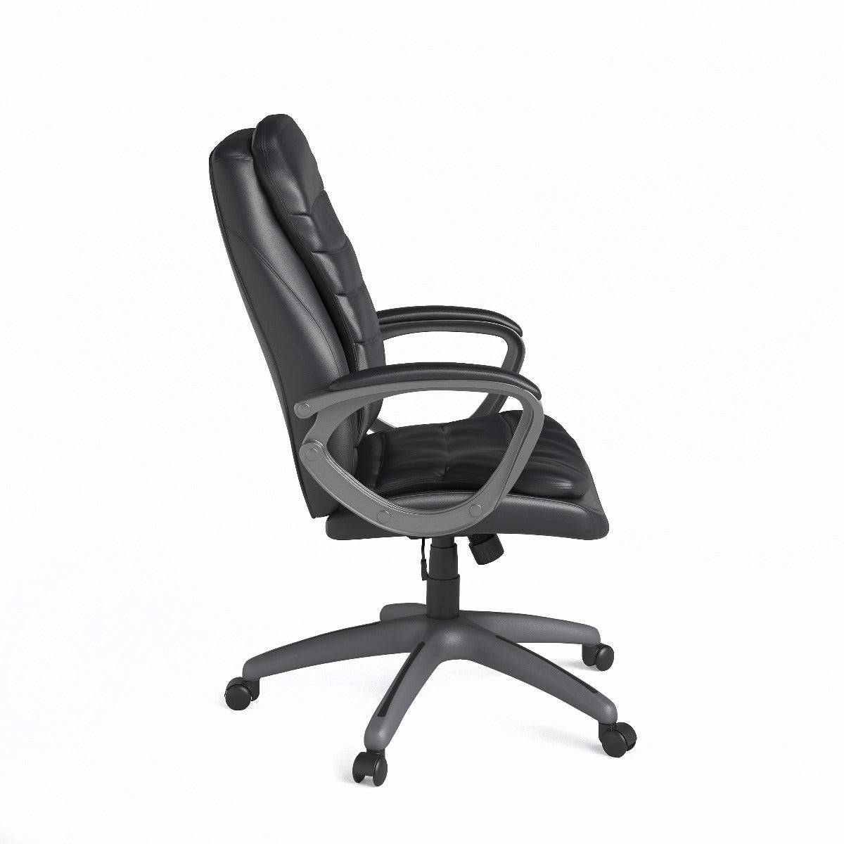 Alphason Mayfield Leather Executive Office Chair in Black - Price Crash Furniture