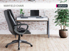 Alphason Mayfield Leather Executive Office Chair in Black - Price Crash Furniture