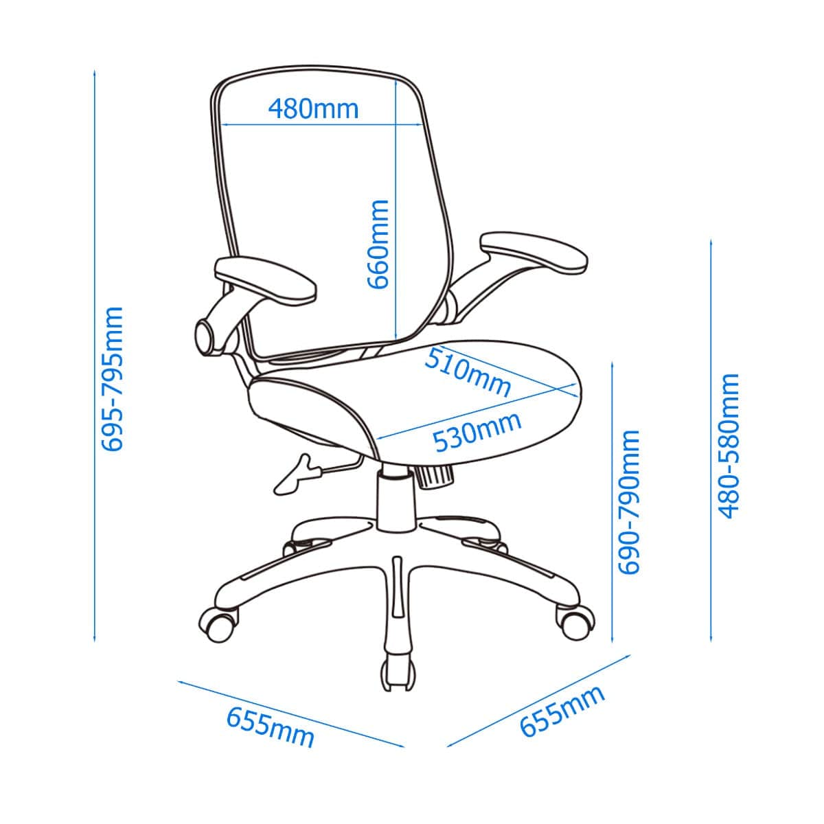 Alphason Newport Mesh Back Office Chair in Black - Price Crash Furniture