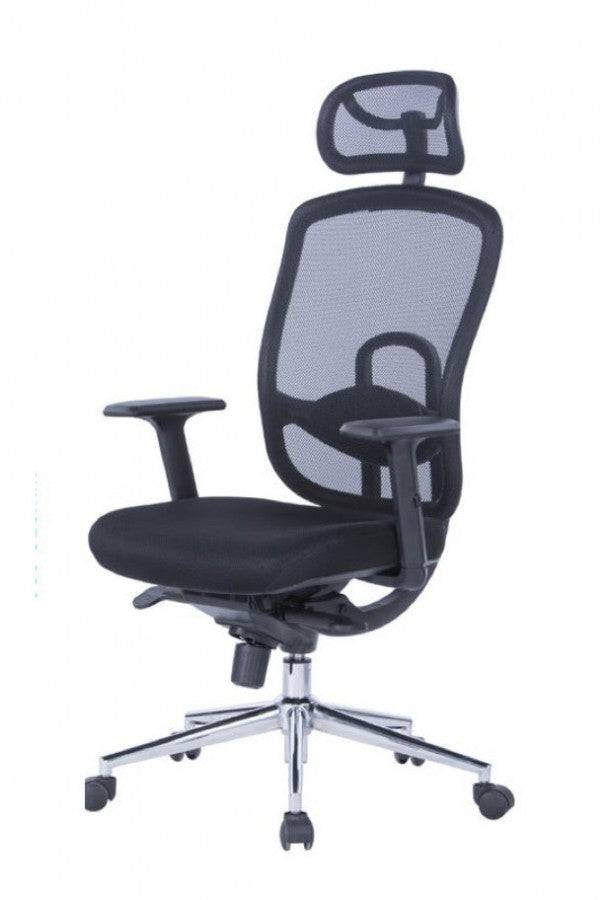 Alphason Miami Black Mesh Back Height Adjustable Office Chair - Price Crash Furniture