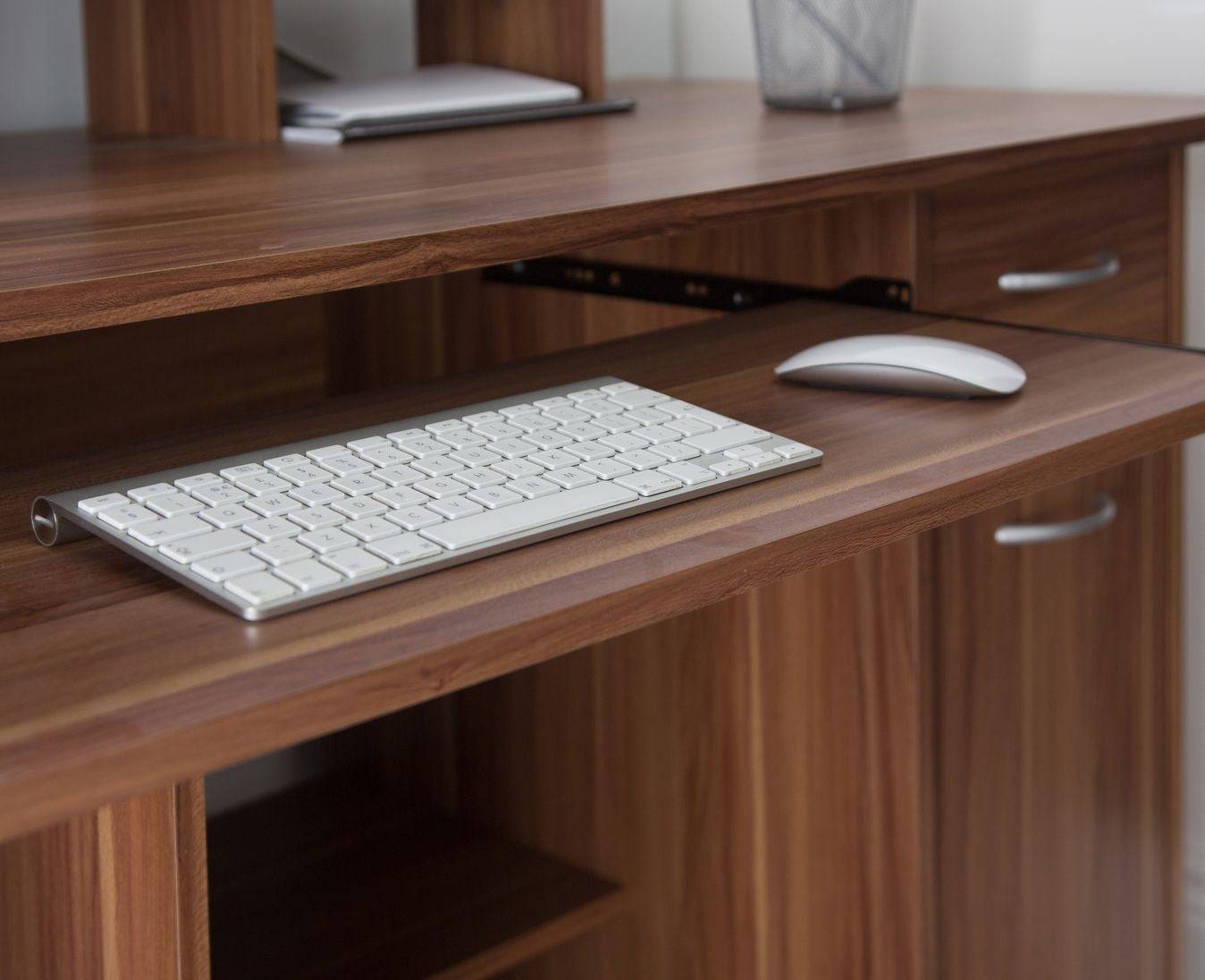 Alphason San Diego Walnut Office Desk - Price Crash Furniture