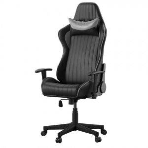Alphason Senna Fully Adjustable Gaming Chair - Black & Grey Faux Leather - Price Crash Furniture