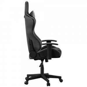 Alphason Senna Fully Adjustable Gaming Chair - Black & Grey Faux Leather - Price Crash Furniture
