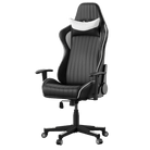 Alphason Senna Fully Adjustable Gaming Chair - Black & White Faux Leather - Price Crash Furniture