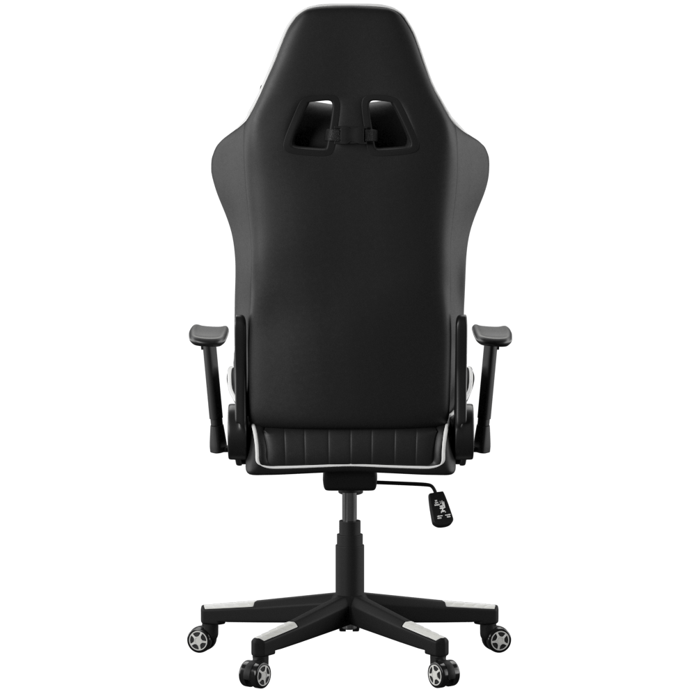 Alphason Senna Fully Adjustable Gaming Chair - Black & White Faux Leather - Price Crash Furniture