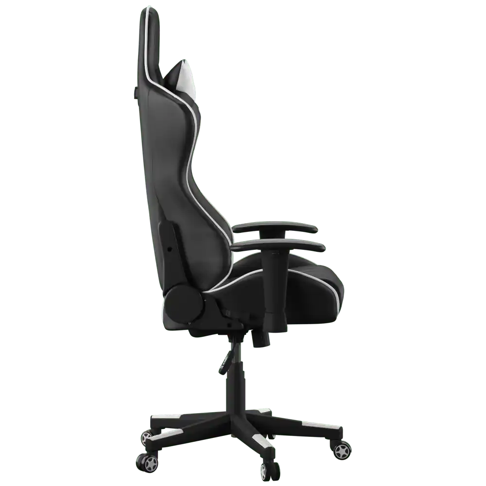 Alphason Senna Fully Adjustable Gaming Chair - Black & White Faux Leather - Price Crash Furniture