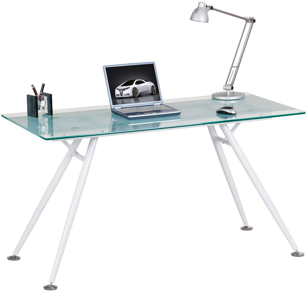 Alphason Springfield Glass Computer Desk for Home and Office - Price Crash Furniture