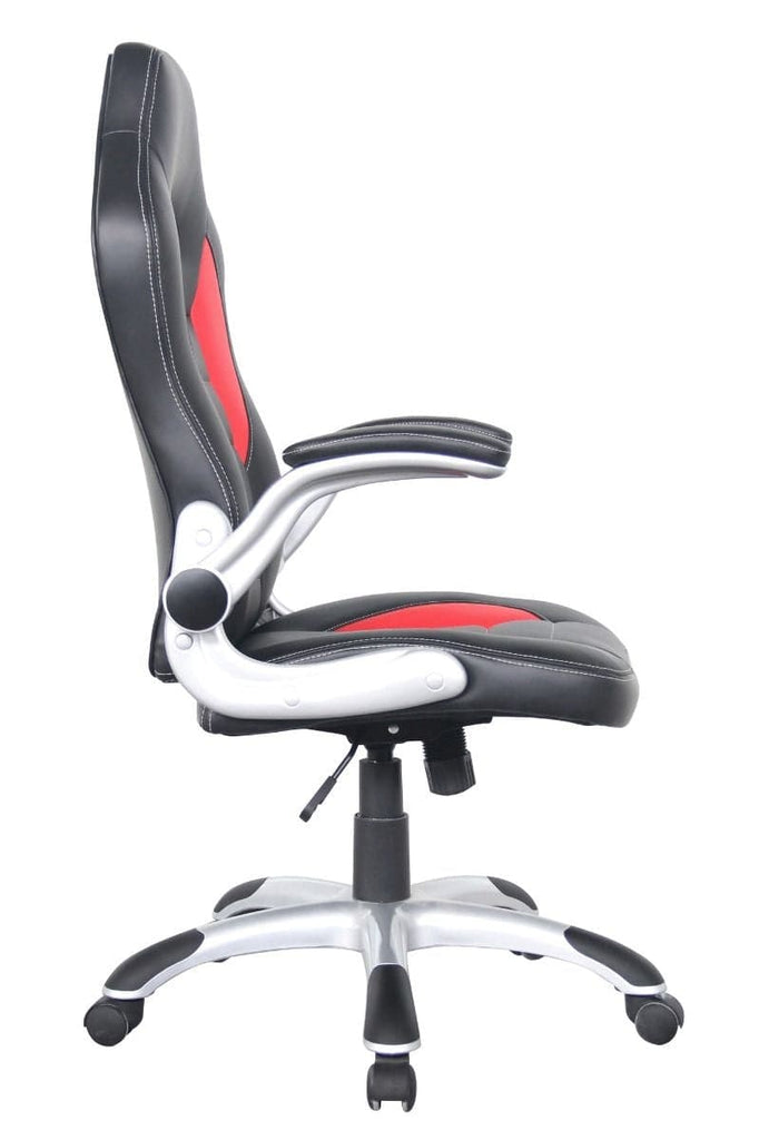 Alphason Talladega Black And Red Leather Racing Style Executive Chair - Price Crash Furniture