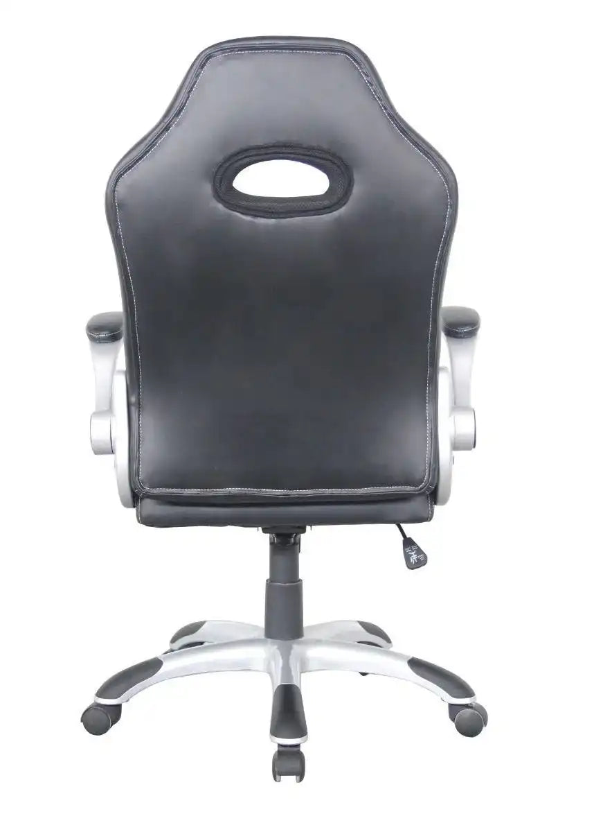 Alphason Talladega Black Leather Racing Style Executive Chair - Price Crash Furniture