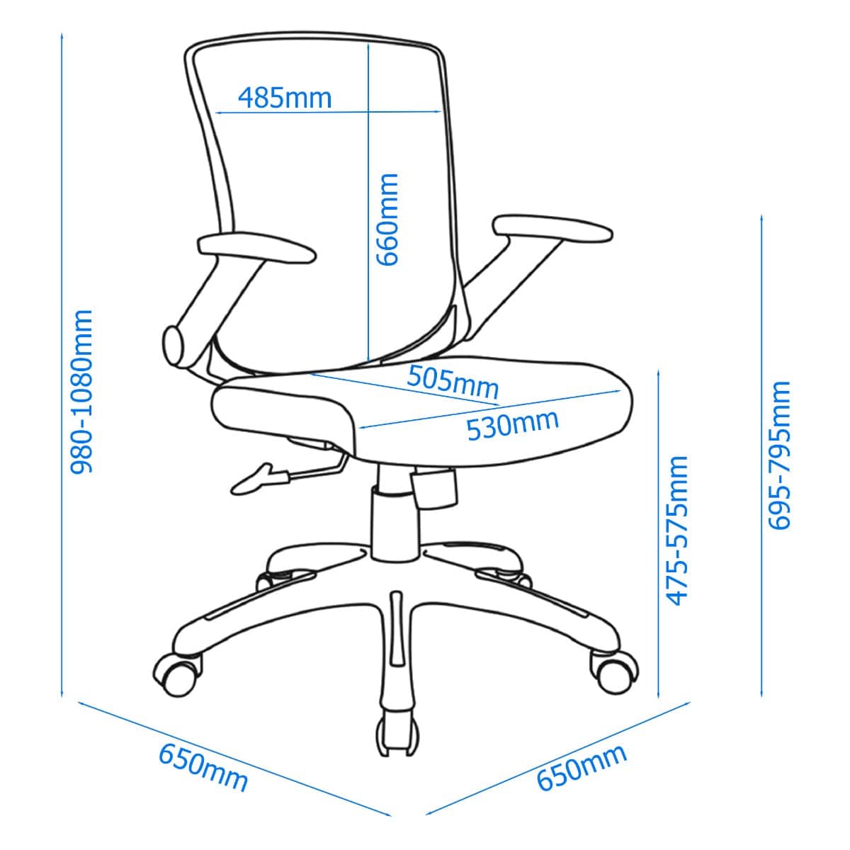 Alphason Toronto Mesh Back Office Chair in Black - Price Crash Furniture