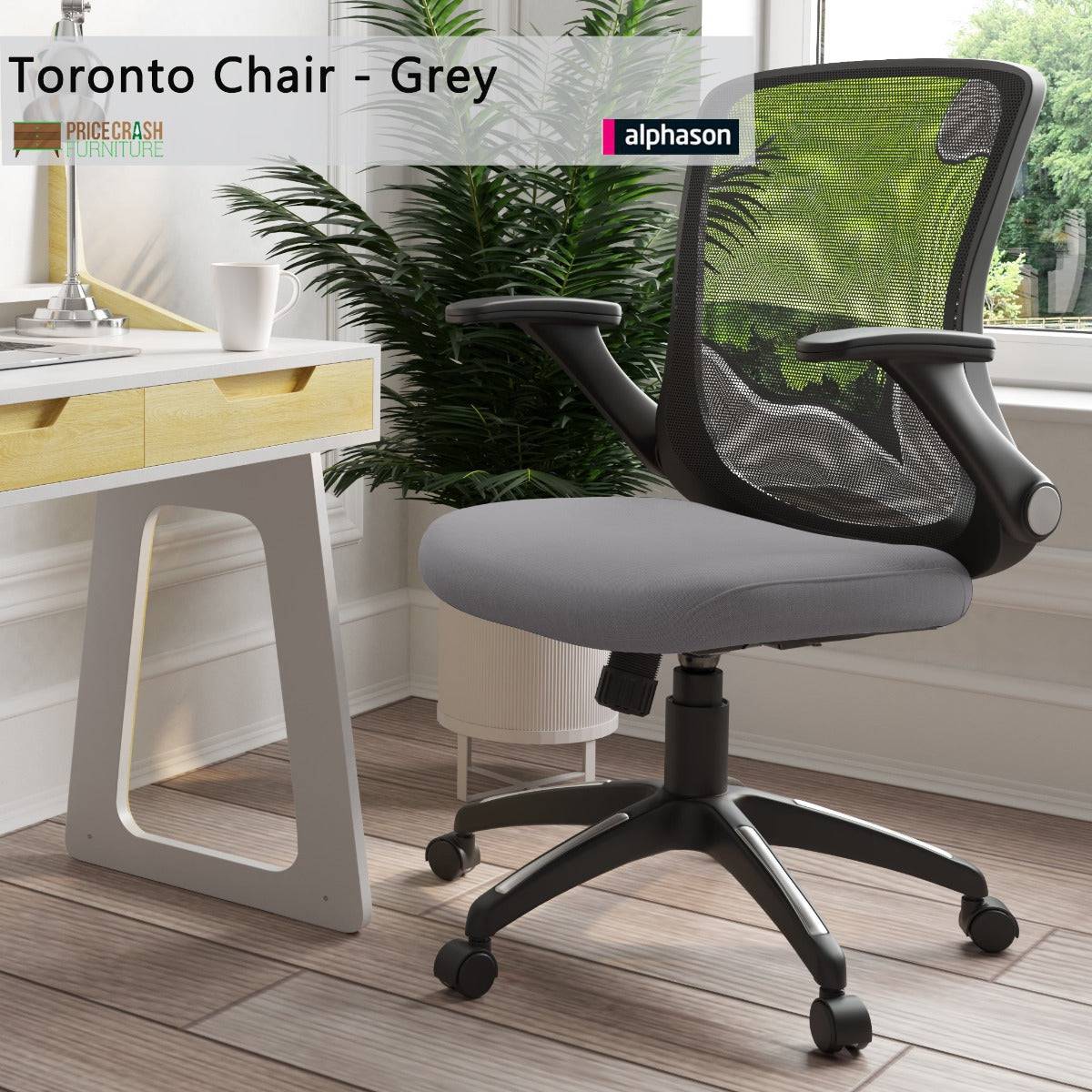 Alphason Toronto Mesh Back Office Chair in Grey - Price Crash Furniture