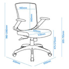 Alphason Toronto Mesh Back Office Chair in Grey - Price Crash Furniture