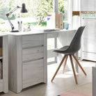 Angel 2 Drawer 1 Door Desk in White Oak - Price Crash Furniture