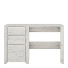 Angel 2 Drawer 1 Door Desk in White Oak - Price Crash Furniture