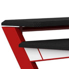 Aries Carbon Fibre Effect Gaming Desk with Storage by Alphason - Price Crash Furniture