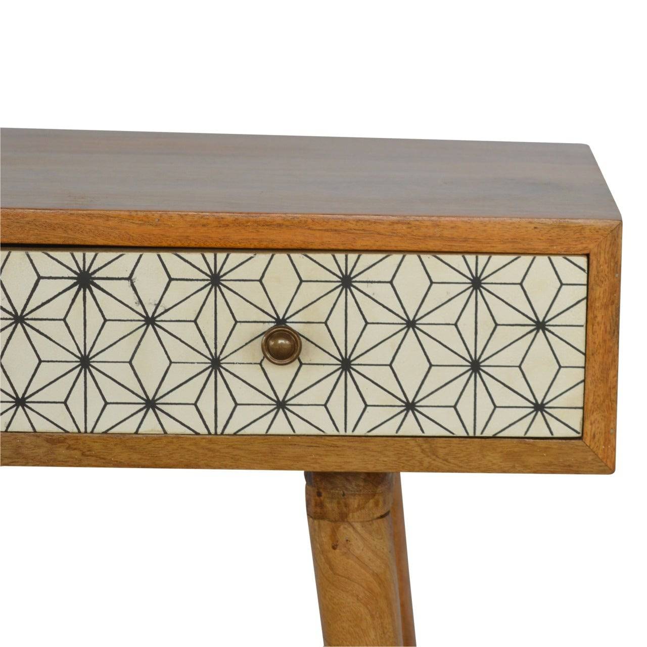 ArtHaus Collection Geometric Printed 3 Drawer Writing Desk - Price Crash Furniture