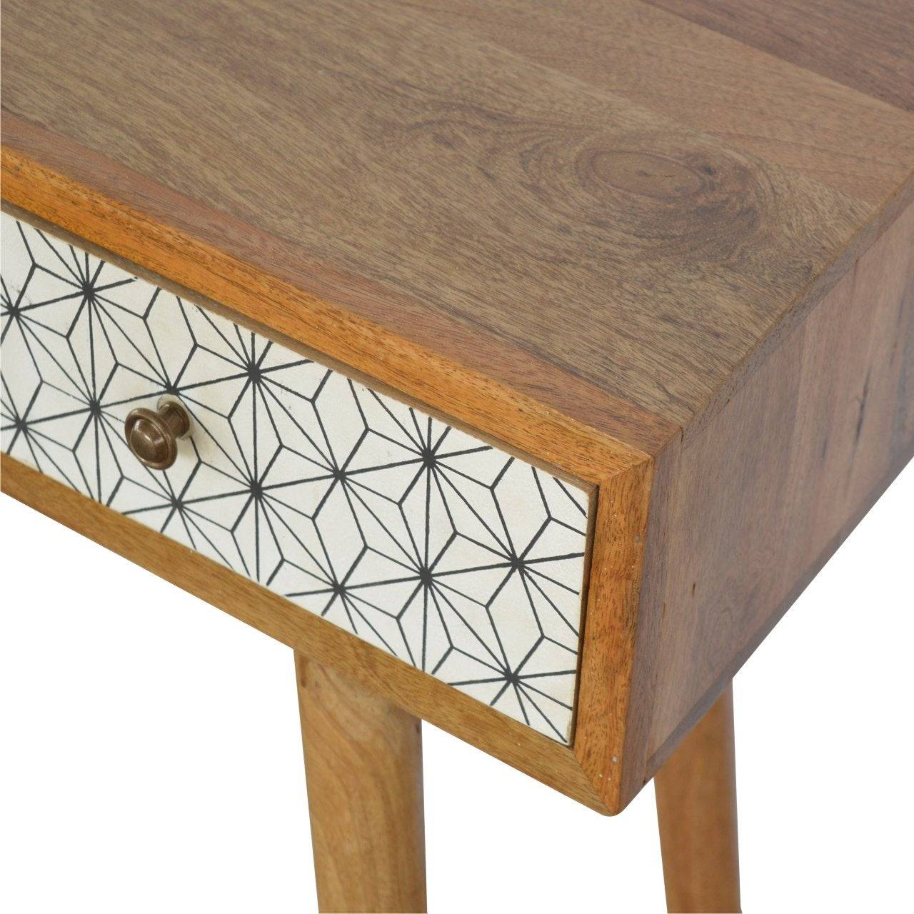 ArtHaus Collection Geometric Printed 3 Drawer Writing Desk - Price Crash Furniture