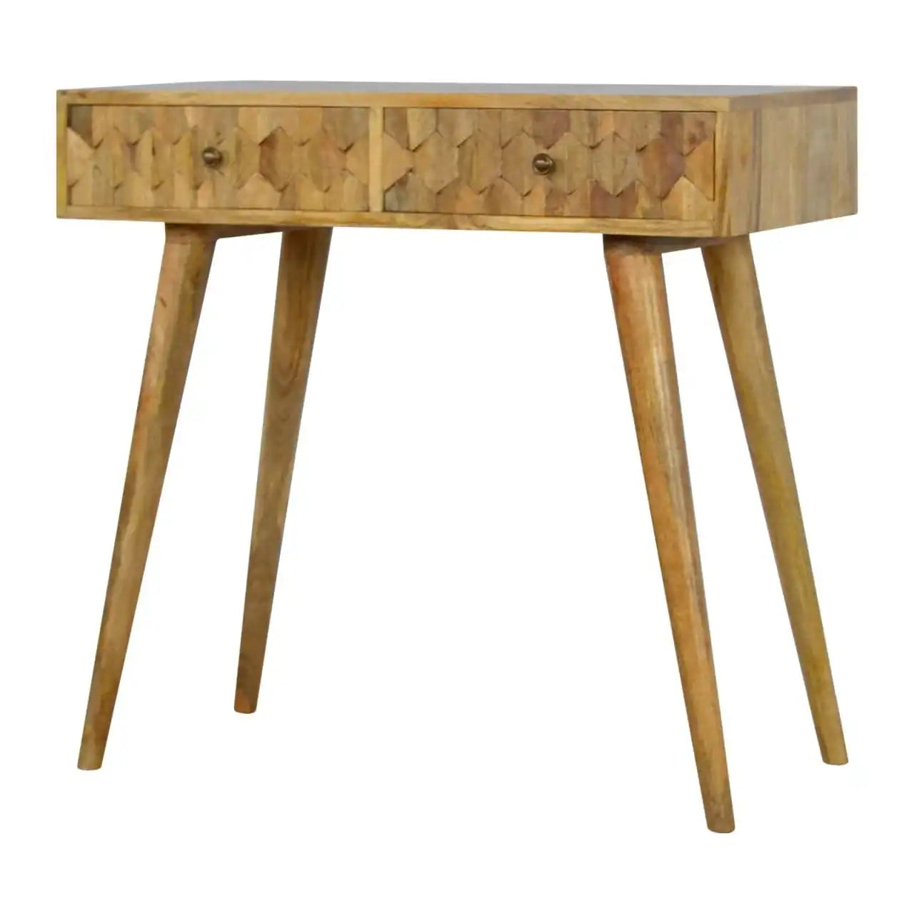 ArtHaus Collection Pineapple Carved 2 Drawer Writing Desk - Price Crash Furniture