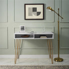 Athena Desk in White by Dorel Novogratz - Price Crash Furniture