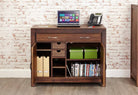 Baumhaus Mayan Walnut Hidden Home Office - Price Crash Furniture