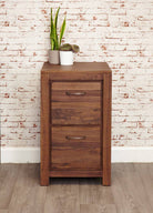 Baumhaus Mayan Walnut Two Drawer Filing Cabinet - CWC07A - Price Crash Furniture