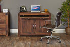 Baumhaus Shiro Walnut Hidden Home Office - CDR06A - Price Crash Furniture