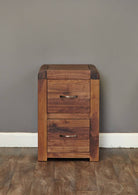 Baumhaus Shiro Walnut Two Drawer Filing Cabinet - Price Crash Furniture