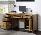 Baumhaus Urban Elegance - Reclaimed Twin Pedestal Home Office Desk - Price Crash Furniture