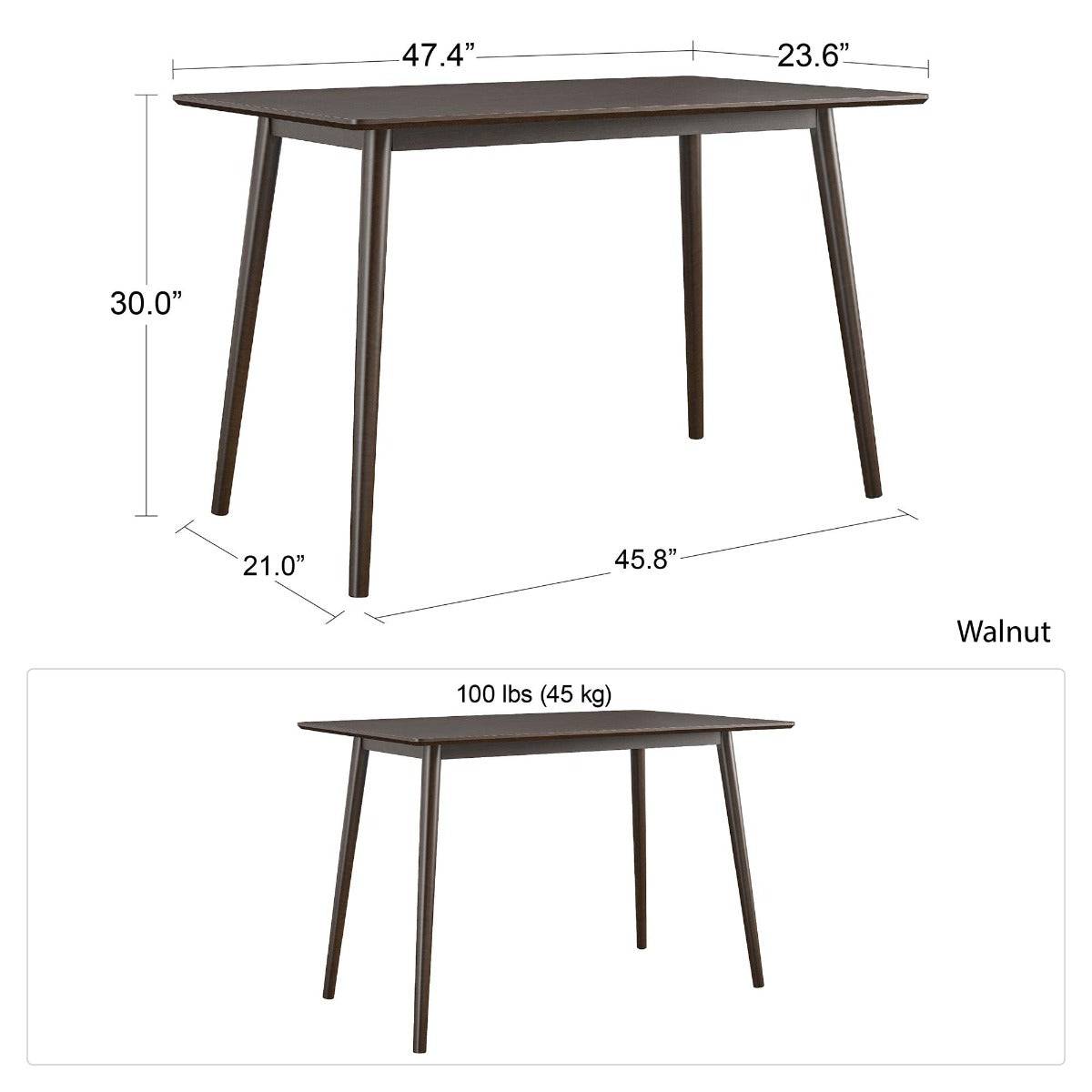 Brittany Desk in Walnut by Dorel Novogratz - Price Crash Furniture