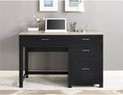 Carver Sit or Stand Lift Top Desk in Black and Weathered Oak by Dorel - Price Crash Furniture